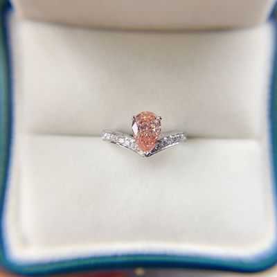 18K 화이트 골드 다이아몬드 반지 컬렉션 맞춤형 연구실 다이아몬드 보석 다이아몬드