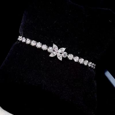 0.40ct-0.49ct D 실험실에서 자란 다이아몬드 로얄 다이아몬드 금 갈색 팔찌 다이아몬드