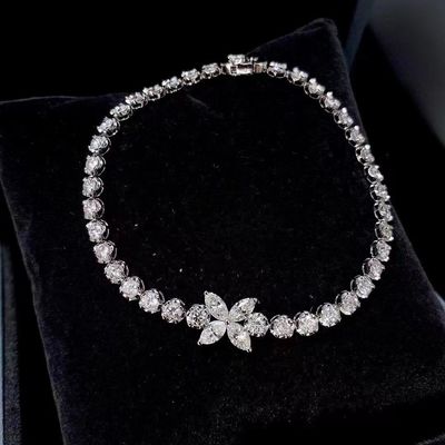 0.40ct-0.49ct D 실험실에서 자란 다이아몬드 로얄 다이아몬드 금 갈색 팔찌 다이아몬드