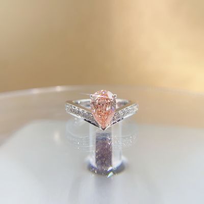 18K 화이트 골드 다이아몬드 반지 컬렉션 맞춤형 연구실 다이아몬드 보석 다이아몬드