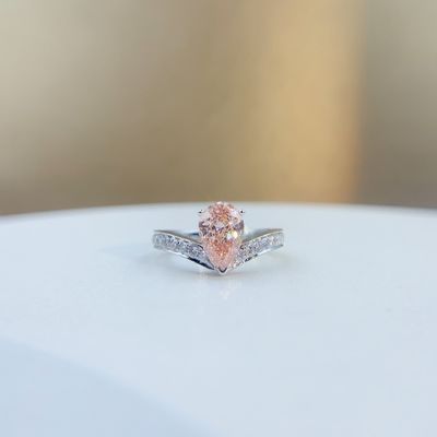 18K 화이트 골드 다이아몬드 반지 컬렉션 맞춤형 연구실 다이아몬드 보석 다이아몬드