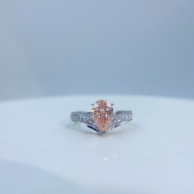 18K 화이트 골드 다이아몬드 반지 컬렉션 맞춤형 연구실 다이아몬드 보석 다이아몬드